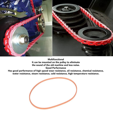 12 Inch Drive Belt Closed Loop PE Round Belt High Performance Heavy Duty Replacement For Lathes Drill Presses Table Saws Band Saws And Roller Conveyor Systems Oil And Water Resistant Durable shown on machinery pulleys