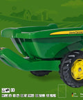 Rear Tipping Farm Trailer For Pedal Tractors, Heavy-Duty Resin Body, Oversized Wheels, Easy Hitch Attachment, Stable Single-Axle Design