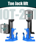 Heavy Duty Twenty Ton Toe Jack With Adjustable Height Rack And Dual Lifting Power For Crushing Through Tight Garage Spots, displaying 10T-20T capacity.