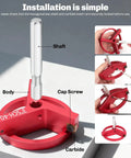 Diagram of Nine Piece PVC Pipe Reamer Kit For SCH40 With Aluminum Head And Two Blades, showing shaft, body, cap screw, and carbide.