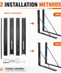 Set Of 2 Steel Truck Tool Box Mounting Brackets 24 By 24 Inch Underbody Mounting Kit assembly methods illustration