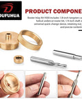 Inlay Bushing Kit 9500 Replacement For Solid Brass Router Inlay Kit with 1/4 Inch Bit, 9/16 Inch Bushing components displayed.