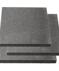 Three stacked graphite thermal pads, 100x100x10mm, for high conductivity and insulation, ideal for electronics and power modules.