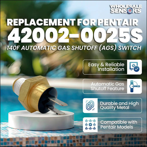 Replacement 140F AGS Gas Shutoff Switch For Pool And Spa Heaters Must Have Essential Safety Upgrade To Prevent Overheating