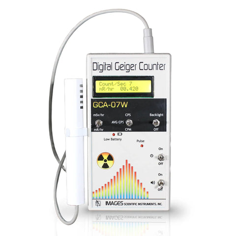 Digital Pro-Grade Geiger Detector With External Wand Probe ANSI N323A Certification Ready 0.001 mR Per Hour Resolution 1000 mR