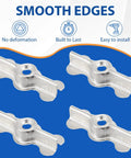 Double Wing Flush Mounting Clips With Screws Alloy Steel Recessed Trim Hardware Silver set of four with smooth edges for easy installation
