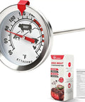 Instant Read Meat Thermometer With 2 Inch Dial Stainless Steel Kitchen Thermometer with gauge showing doneness icons.
