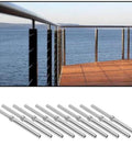 Ten Pack Stainless Steel Thread Swage Lag Screws For Cable Railing Hardware M10 Five Millimeter Beefy Heavy Duty Kit