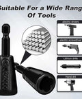 Multifunctional Wire Twister Tool Set For Drill with compatibility details for various tools including electric screwdrivers, drills.