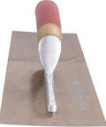 PermaShape Finishing Trowel 12 X 5 Inch With DuraSoft Handle Golden Stainless Steel Blade Broken-In Edge Made In USA Concrete Tool