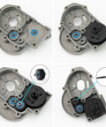 Steel Gearbox Transmission Gear Set With Ball Bearings Upgrade for 1/10 Traxxas Slash 2WD shown in detailed assembly view