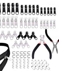 Pro-Grade Metal Zipper Repair Kit Set With Size 3, Size 5, And Size 8 Sliders Plus Dual Install Pliers, 85-Piece All-In-One