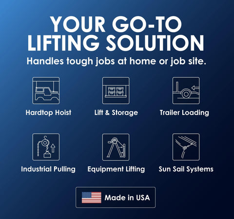 Your go-to lifting solution for Heavy Duty Worm Gear Winch With Five-Eighth Inch Hex Drive For Drill Powered Lifting and Manual Use.