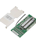 13S 48V 40A Lithium Battery Management Board With Top Shelf Cell Balancing Built Tough For Overcharge Overdischarge Short Circuit Protection And Easy Hookup For Custom Electric Pack Builds, featuring green PCB and aluminum heat sink.