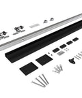 8 Foot Sliding Barn Door Hardware Kit With Low Clearance Aluminum Box Rail for Wooden Interior Barn Doors parts and components