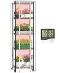 Indoor Grow Light Cabinet For Seed Starting With 40W Full Spectrum Lamps, 5 Tier Greenhouse Shelf with thermostat