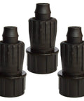 Habitech 3-pack black plastic drip irrigation tubing to faucet adapters