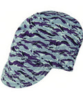 Heavy Duty Welding Cap Featuring Dope Breathable Mesh Cotton Liner That Delivers Boss Level Sweat Resistance And Sick Comfort For Professional Grinders And Metal Fabrication Crews in purple camouflage design.