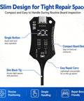Inductance Tester For PCBs And Motherboard Coils Pro Grade Electronic Circuit Board Detector For PCB Repair And Phone Troubleshooting DIY Friendly Dual Pack Coil Tester W01 Compatible detailed features diagram.
