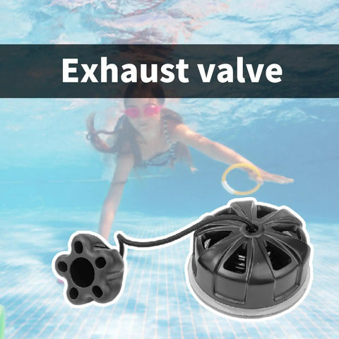 Diving SMB Dump Valve For Scuba Gear Quick Air Release in black ABS alongside a submerged swimmer, ideal for water sports use.
