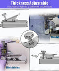 Magnetic Seam Guide For Sewing Machine With Adjustable Presser Foot Clip To Lock Edges Align Stitching on thick and thin fabrics