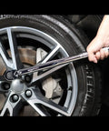 Beefy 1/2-Inch Drive Click Torque Wrench With Audible Click And High Accuracy, 25-250 ft-Lb Range used on car tire