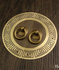 Brass Cabinet Knobs And Cupboard Handles Set For Kitchen Cabinets, Drawer And Door Hardware, Double Opening Copper Knobs