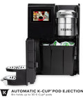 Office Boss Level Single Serve Coffee Maker With Plumbed Water Line, Brew Over Ice, five cup sizes, K-Cup pod bin