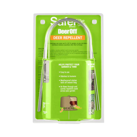 Deer Repellent Stations For Outdoors, 6 Waterproof Stakes For Gardens And Lawns, All Season Protection packaging