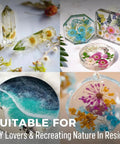 Finished pieces created with 2 Gallon Epoxy Resin Kit Pro Grade With Pumps 1 To 1 Mix Crystal Clear High Gloss, displaying colorful designs.