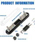 Rock Solid ANL Fuse Holder Block With Two 350A Fuses Power Distribution Terminal showing nylon housing and stainless steel terminals.