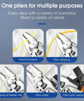 8 In 1 Fiber Optic Stripper Tool For FTTH Telecom Wires All In One Workhorse Cable Stripping Cutter For 2mm By 3mm Regular Fiber And 1.6mm By 2.1mm 5G Fiber Lightweight Durable Pliers, shown cutting and stripping fiber