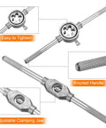 Metric Tap And Die Set M3 To M12 With Taps Dies Wrench And Storage Case For Quick Rethreading And Thread Repair Carbon Steel Tool Kit