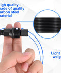 Compact Black Bicycle Crank Puller Tool for Universal Compatibility and Removal shown on fingertips, carbon steel, lightweight
