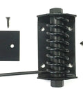 Flat Gate Closer Self Closing Adjustable Gate Spring For Wood And Vinyl Gates Ideal For Yard Pool And Dog Gates Powder Coated Outdoor Hardware Made In USA with mounting screws and plate