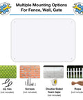 Two Pack Of Crisp White Blank Metal Signs Built Tough With Rust Free Aluminum Easy Wall Mounts For Indoor Or Outdoor Display Perfect For Diy Crafting And Personalized Projects 10 By 7 Inches with mounting options.