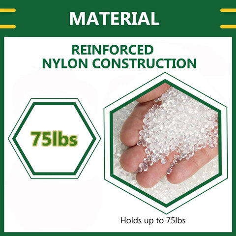 Reinforced nylon construction material held in hand, 75lbs capacity, used in Self Drilling Drywall Anchors And Screws Kit.