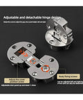 Concealed Flip Down Table Hinge Ninety And One Hundred Eighty Degrees Zinc Alloy For Drop Leaf And Folding Tables Rust Resistant Indoor Wall Mounted Hardware