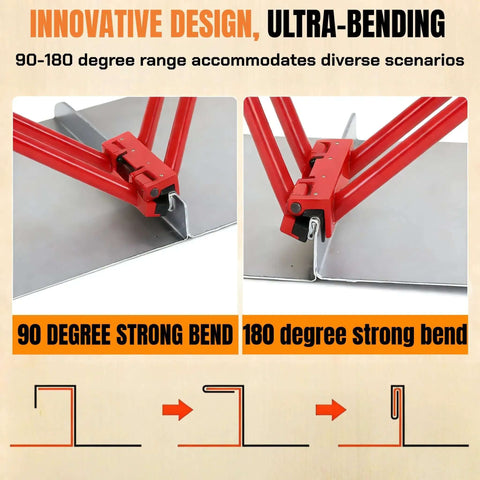 Dual Stage Hand Seamer For Standing Seam Roofing Quickly Bends 90 Degrees And Seals 180 Degrees In One Pass Vertical Seams Tool