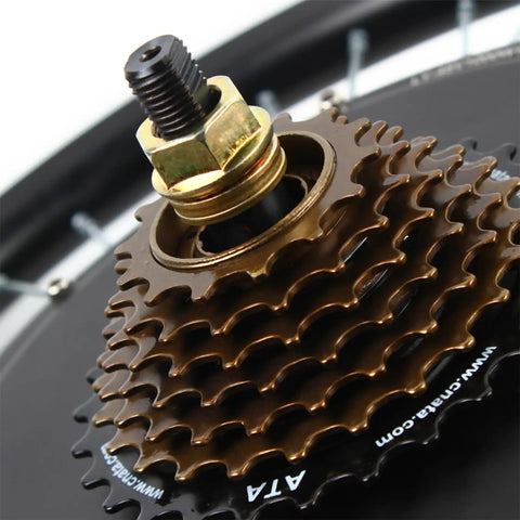 Close-up of gear assembly on Powerful 48V 1000W Rear Wheel Electric Bike Conversion Kit for 20 Inch Mountain Bikes With LED Display