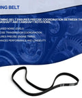 Honda Timing Belt Water Pump Kit With Beefed-Up Tensioners For Odyssey 2000-2004 timing belt visible with text overlay