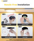 Installation steps for 48 Pack Slick 6 Inch LED Recessed Lights Delivering Hella Bright Output With Sleek Canless Wafer Design.