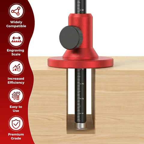Heavy Hitter Wheel Marking Gauge For Woodworking Projects Featuring Hella Accurate Micro Adjustable Dovetail Mortise Layout Crafted From Rust Resistant Aluminum Alloy With Convenient Dual Measurement Scales
