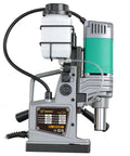 Heavy Duty Magnetic Drill Press 1450W With 0-820 RPM, portable electric mag drill for metalwork side view with details.