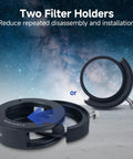 Filter Drawer For Telescopes With M54 To M48 Adapter, Deep Sky Astrophotography Accessory, includes two filter holders