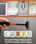 4 In 1 Door Hinge Gap Adjustment Tool Kit For Residential And Commercial Use Heavy Duty Hinge Repair Wrench with Rubber Grip