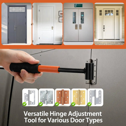 4 In 1 Door Hinge Gap Adjustment Tool Kit For Residential And Commercial Use Heavy Duty Hinge Repair Wrench with Rubber Grip