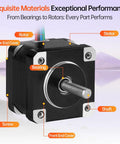 NEMA 14 Stepper Motor 2 Phase 1.8 Degree High Torque Bipolar 12 Ncm 16.99 Oz In 29mm Body 4 Lead Cable Included Shaft 5mm 0.6A For 3D Printers DIY Bots CNC Rigs