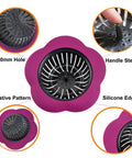 Colorful Silicone Kitchen Sink Strainers Set Of 4 With Large 4.5 Inch Wide Rim No Fuss Rustproof