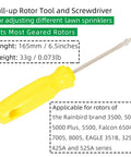 Sprinkler Head Adjustment Tool And Rotor Removal Kit For Lawn Irrigation Systems Includes Screwdriver Built Tough S50C Steel Electrophoretic Finish Durable Sprinkler Maintenance Set